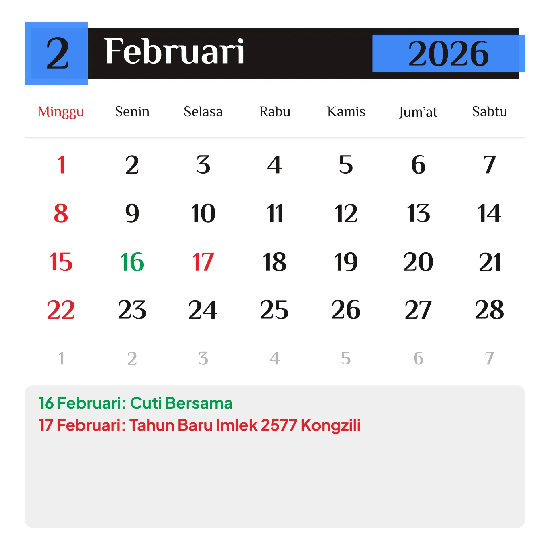 Preview Kalender 2026